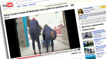 Прореха на костюме прославила британскую бобслеистку в YouTube